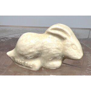 VTG Wade England Red Rose Tea Bunny Figurine Cream Ceramic Collectible